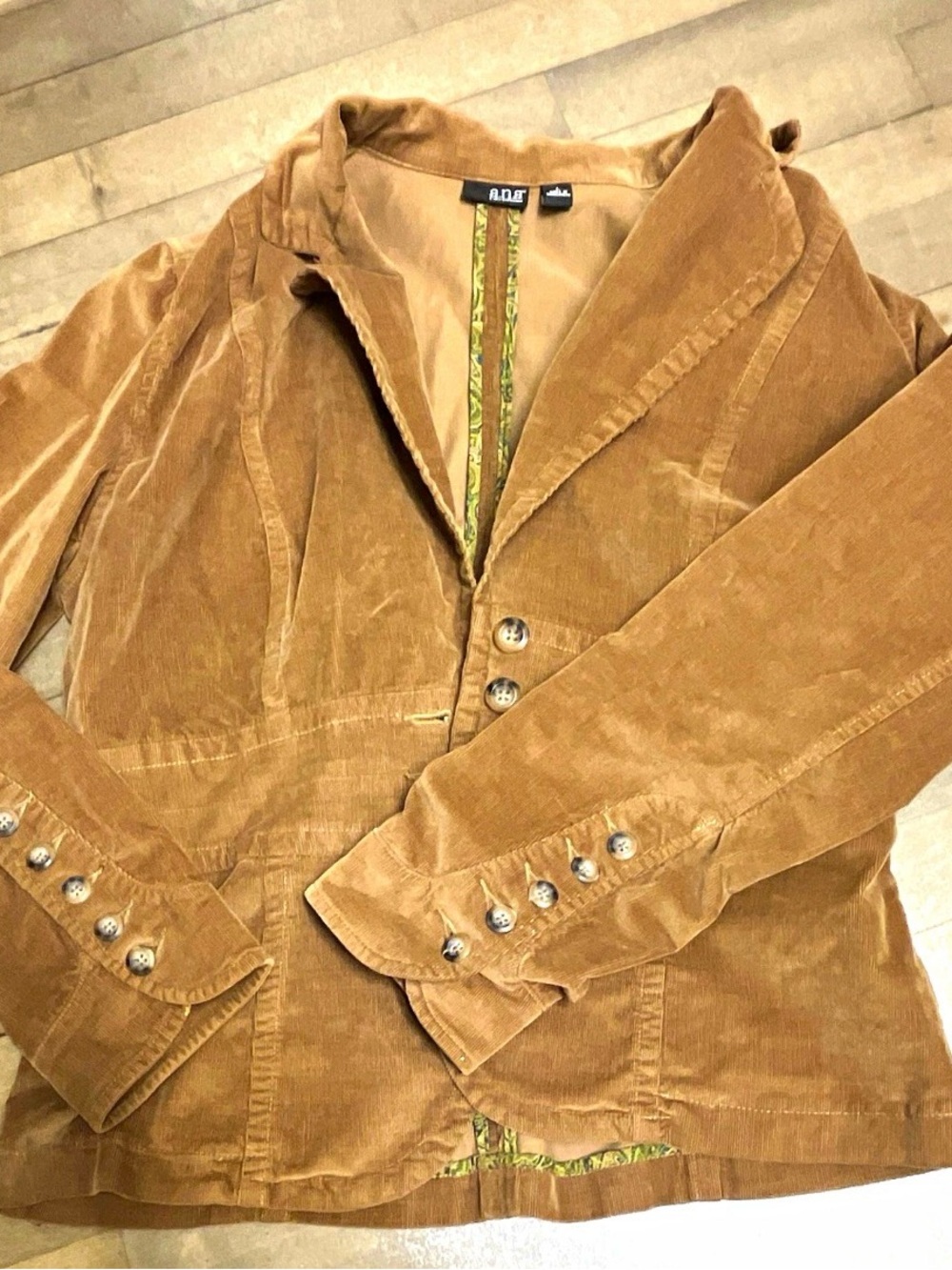 a.n.a Women's Camel Corduroy Blazer Jacket